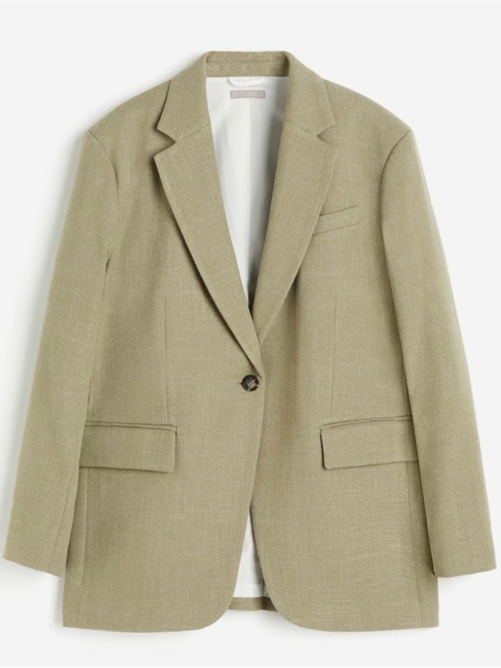 NWT! H&M Sage Green Woven Oversized Style Blazer